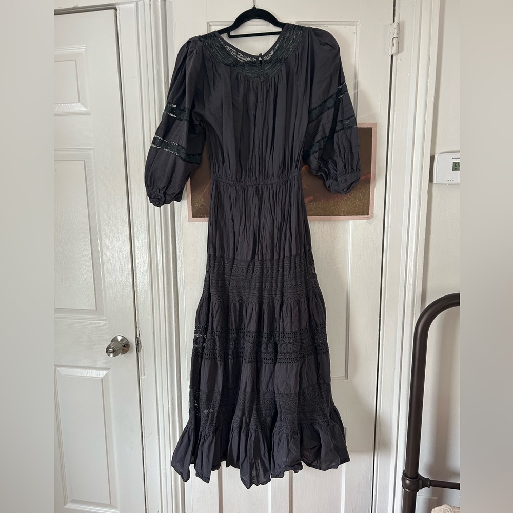 Ghost Charcoal Long Sleeve Dress